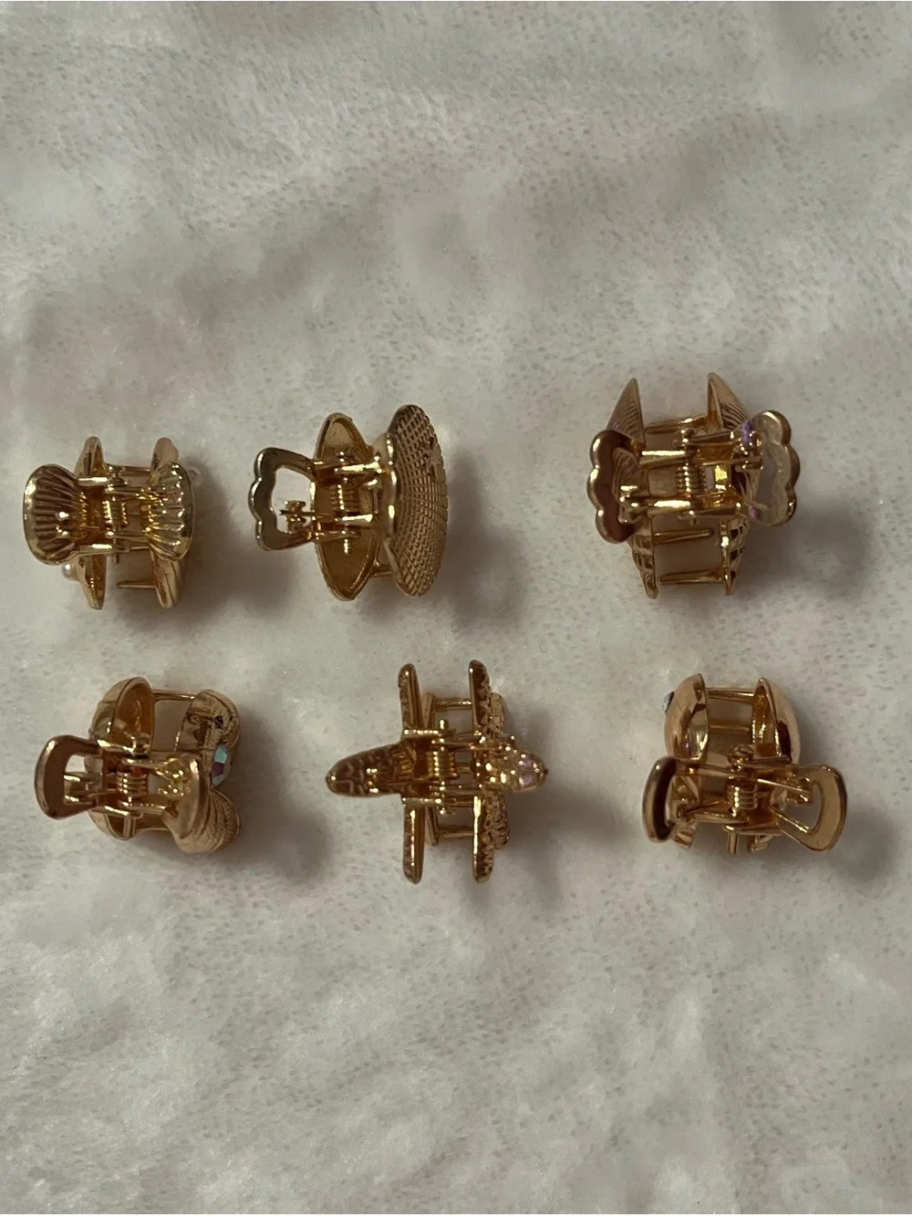 Gold-Tone Seashell & Crystal Decorative Hair Clips - Women Jewelry
